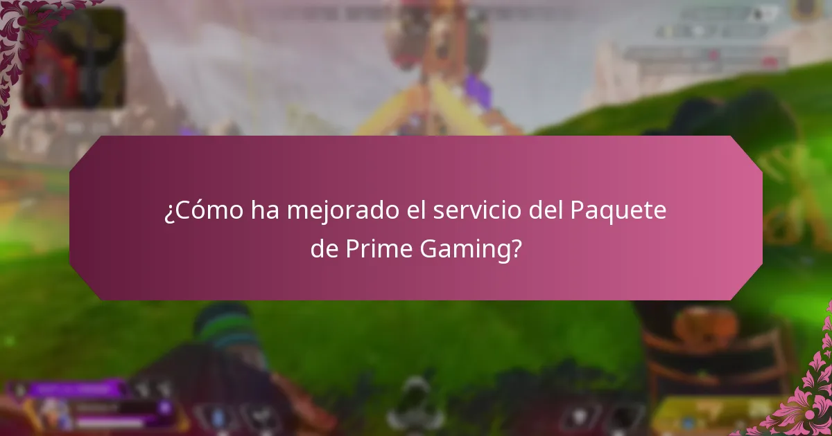 ¿Qué nuevas características se han introducido en el Paquete de Prime Gaming?
