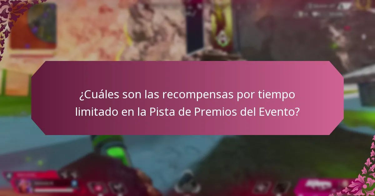 ¿Cuáles son los detalles del evento asociado con la Pista de Premios?