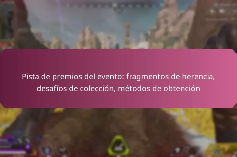 Pista de premios del evento: fragmentos de herencia, desafíos de colección, métodos de obtención