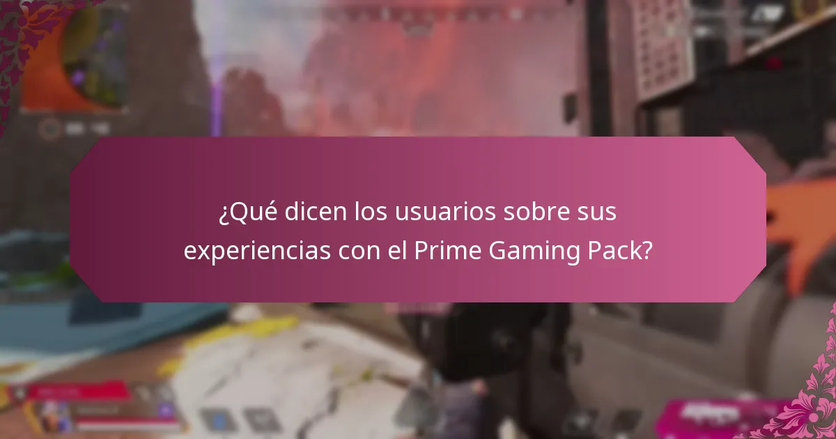 ¿Cuáles son las características clave del Prime Gaming Pack?
